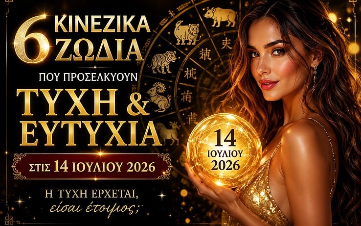 6 Κινέζικα Ζώδια που Προσελκύουν Τύχη και Ευτυχία στις 14 Ιουλίου 2026
