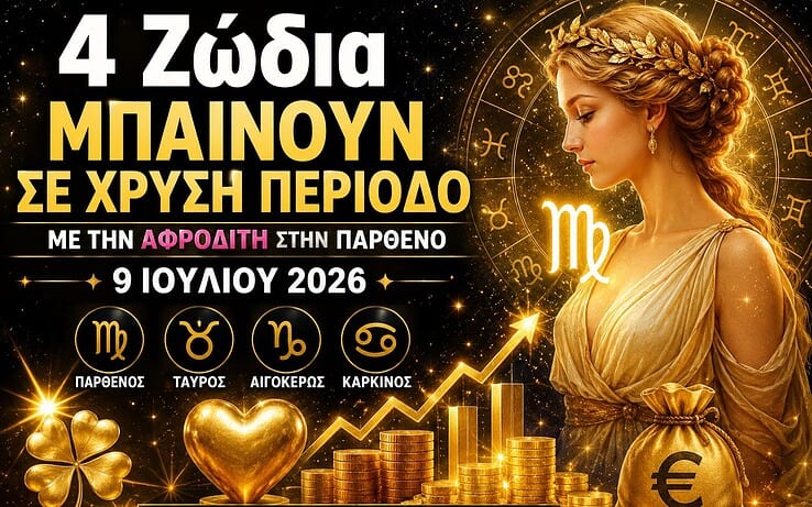 4 Ζώδια προσελκύουν μεγάλη αφθονία και τύχη όταν η Αφροδίτη μπαίνει στην Παρθένο στις 9 Ιουλίου 2026