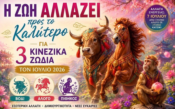 Η ζωή γίνεται πολύ καλύτερη για 3 κινέζικα ζώδια τον Ιούλιο του 2026