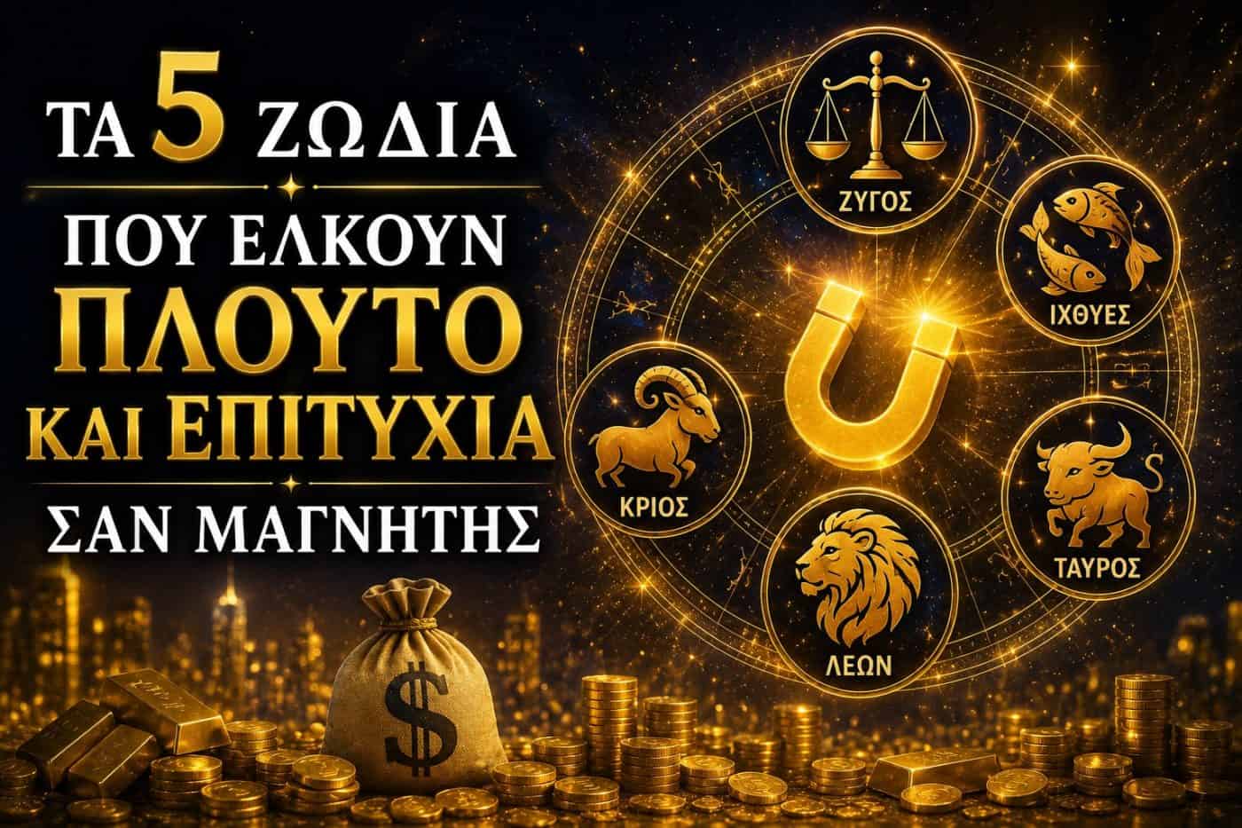 Τα 5 ζώδια που έλκουν πλούτο και επιτυχία σαν μαγνήτης