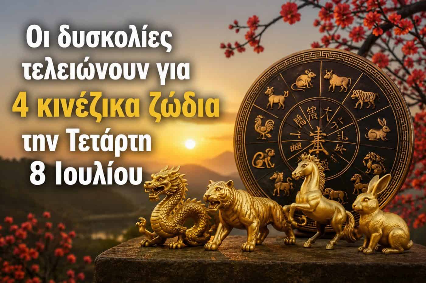 Οι δυσκολίες τελειώνουν για 4 κινέζικα ζώδια την Τετάρτη 8 Ιουλίου