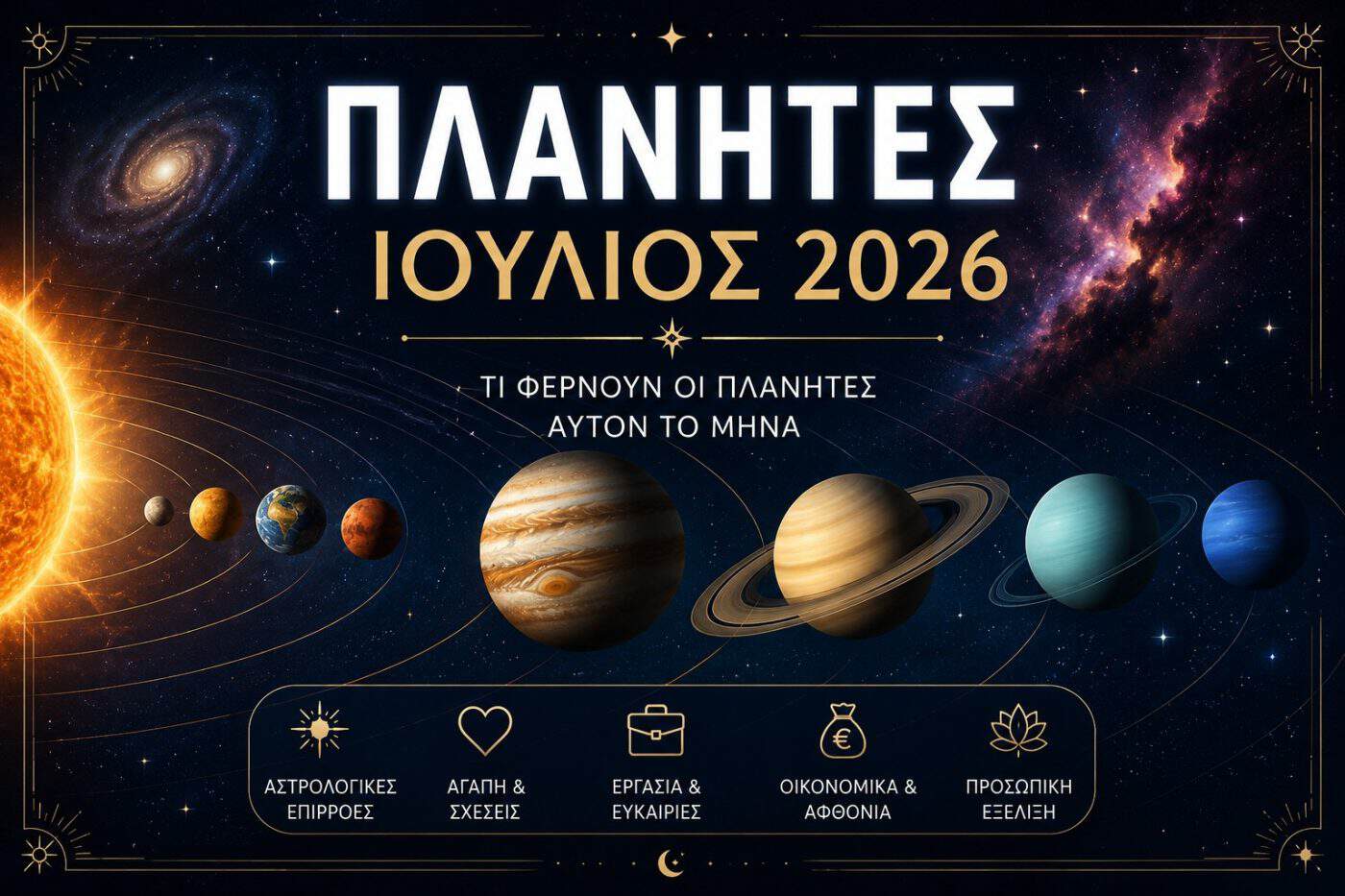 Πλανήτες Ιούλιος 2026