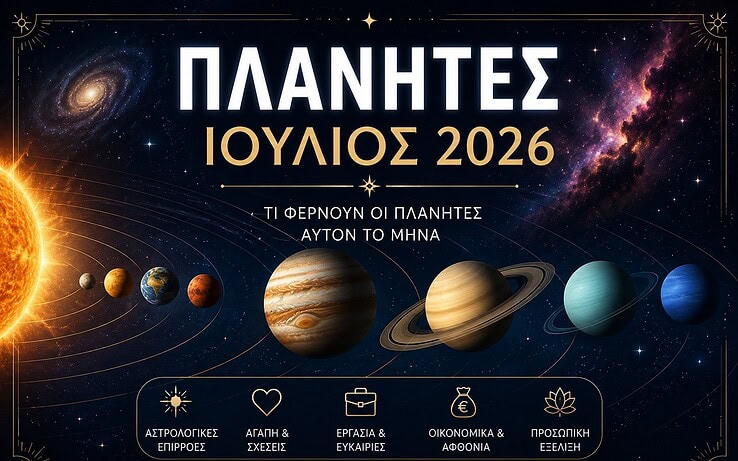 Πλανήτες Ιούλιος 2026