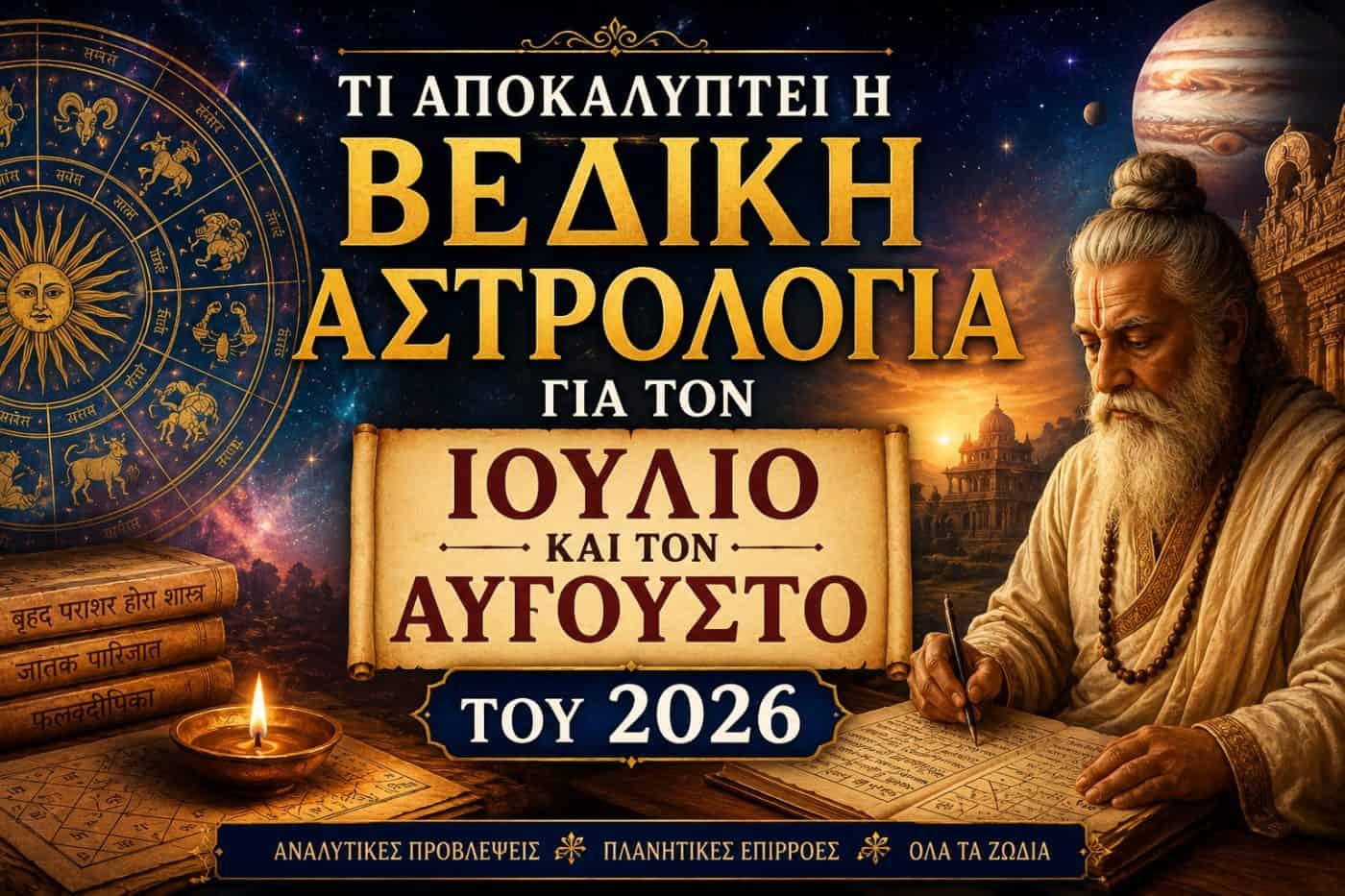 Βεδική Αστρολογία: Πώς θα Επηρεάσουν ο Ιούλιος και ο Αύγουστος του 2026 το Ζώδιό σου