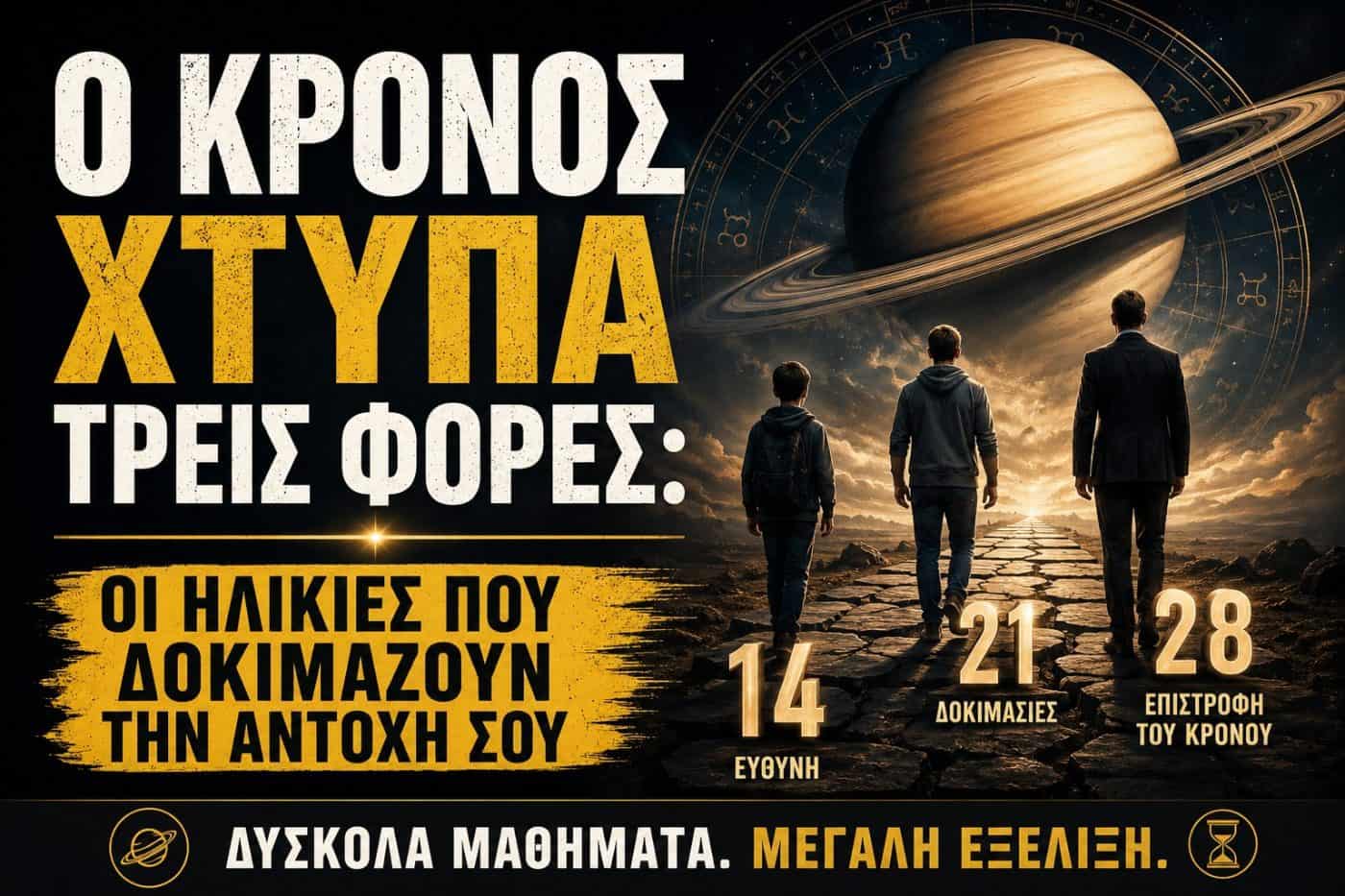 Ο Κρόνος χτυπά τρεις φορές: Οι ηλικίες που δοκιμάζουν την αντοχή σου