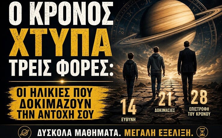 Ο Κρόνος χτυπά τρεις φορές: Οι ηλικίες που δοκιμάζουν την αντοχή σου