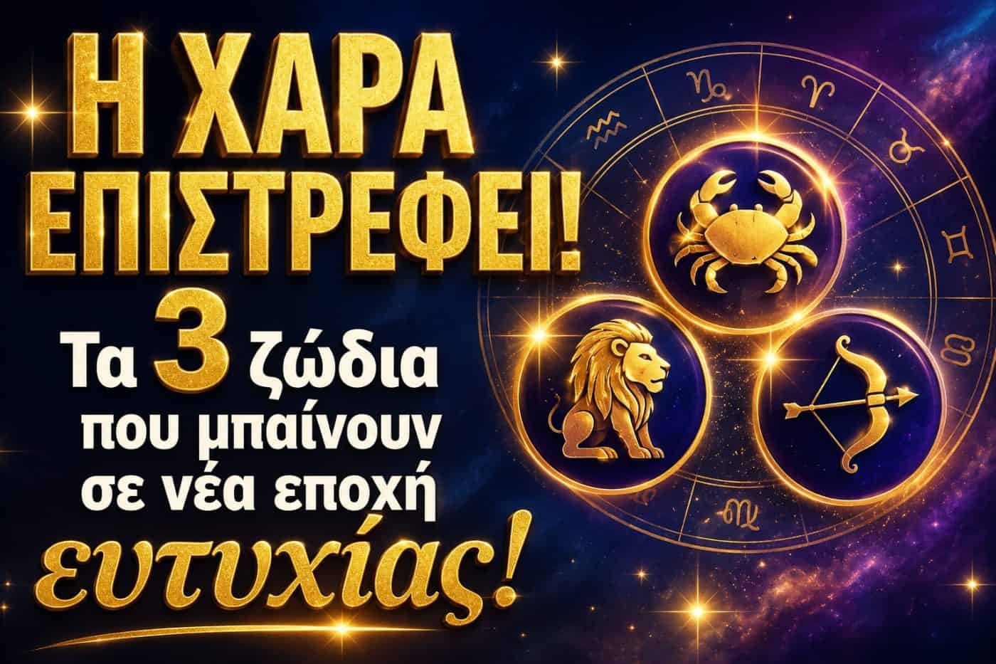Η ΧΑΡΑ ΕΠΙΣΤΡΕΦΕΙ! Τα 3 ζώδια που μπαίνουν σε νέα εποχή ευτυχίας