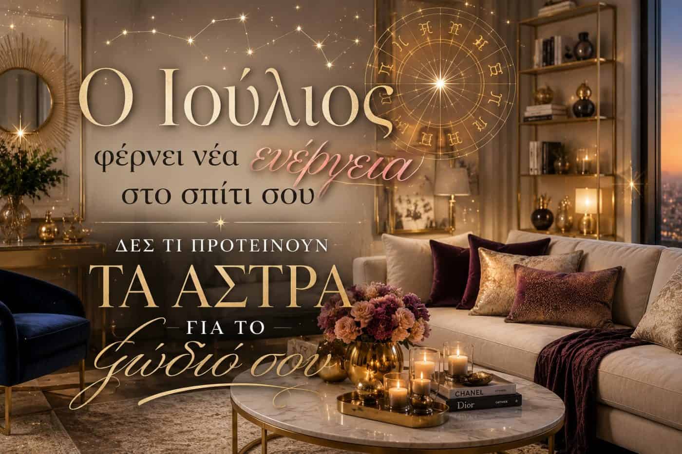 Ο Ιούλιος φέρνει νέα ενέργεια στο σπίτι σου – Δες τι προτείνουν τα άστρα για το ζώδιό σου