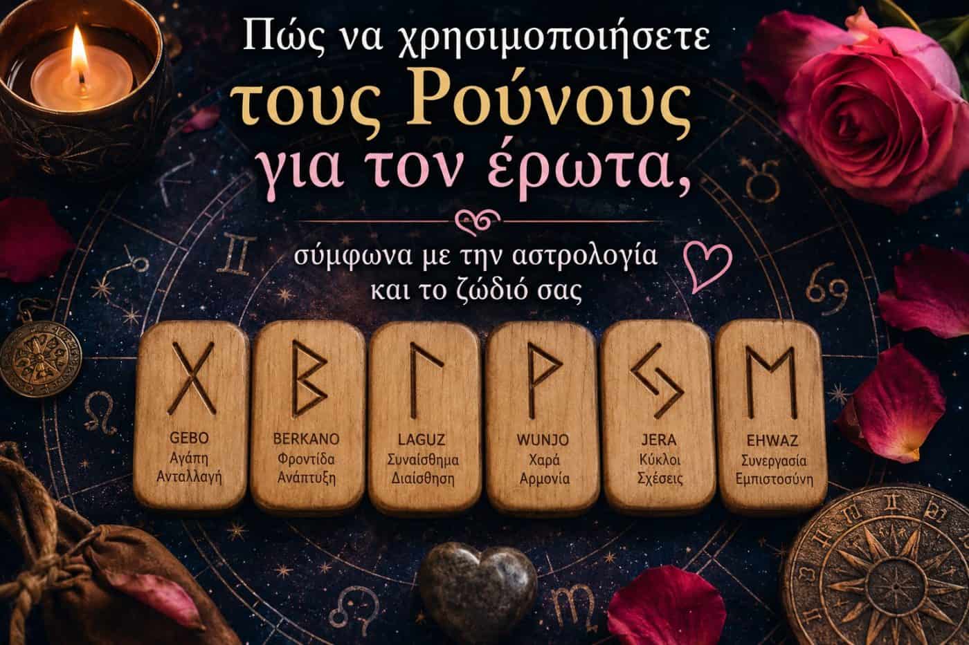 Πώς να χρησιμοποιήσετε τους Ρούνους για τον έρωτα, σύμφωνα με την αστρολογία και το ζώδιό σας
