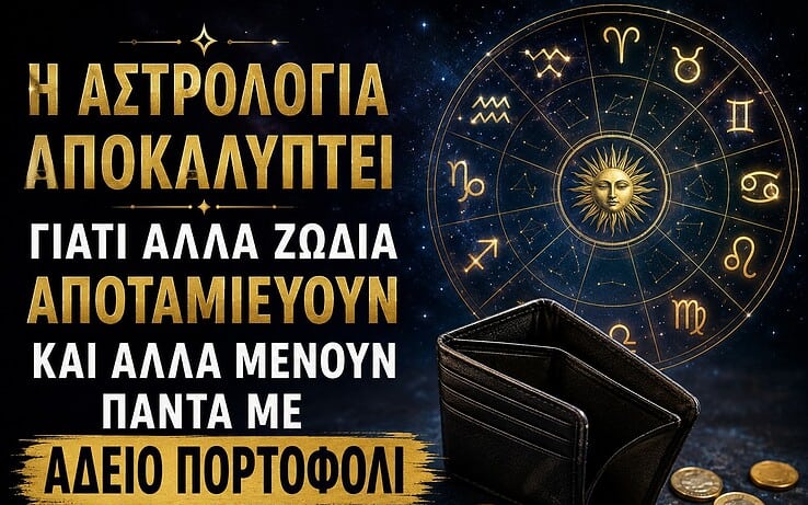 Η αστρολογία αποκαλύπτει γιατί άλλα ζώδια αποταμιεύουν και άλλα μένουν πάντα με άδειο πορτοφόλι