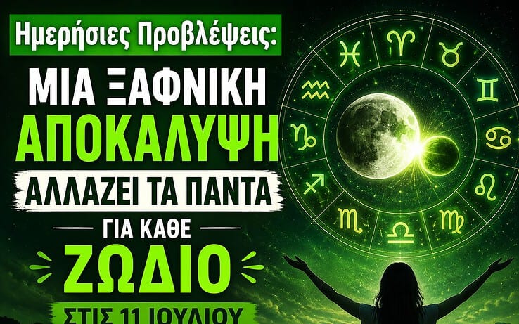 Ημερήσιες προβλέψεις: Μια ξαφνική αποκάλυψη αλλάζει τα πάντα για κάθε ζώδιο στις 11 Ιουλίου
