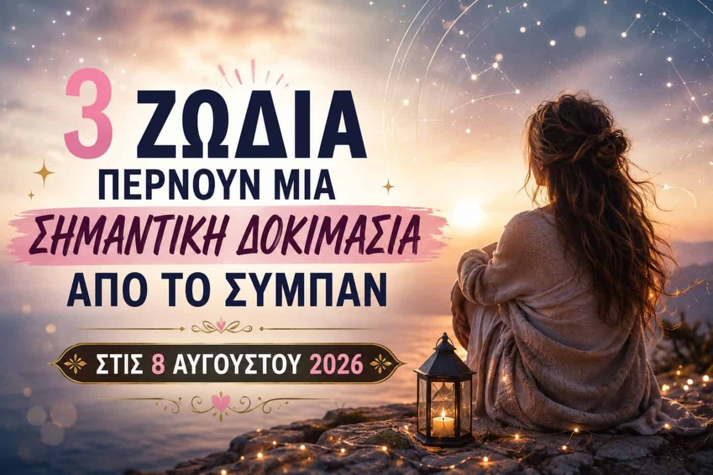 3 ζώδια περνούν μια σημαντική δοκιμασία από το σύμπαν στις 8 Αυγούστου 2026