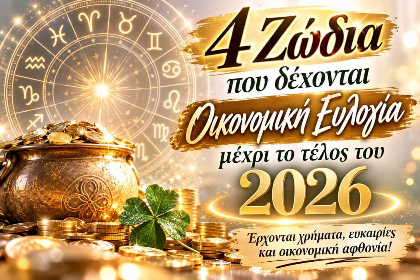 Χρήματα και αφθονία: Τα 4 ζώδια που ευνοούνται οικονομικά μέχρι το τέλος του 2026