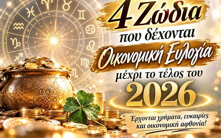 Χρήματα και αφθονία: Τα 4 ζώδια που ευνοούνται οικονομικά μέχρι το τέλος του 2026