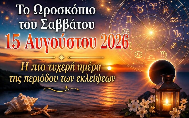 Το Ωροσκόπιο του Σαββάτου 15 Αυγούστου 2026: Η πιο τυχερή ημέρα της περιόδου των εκλείψεων