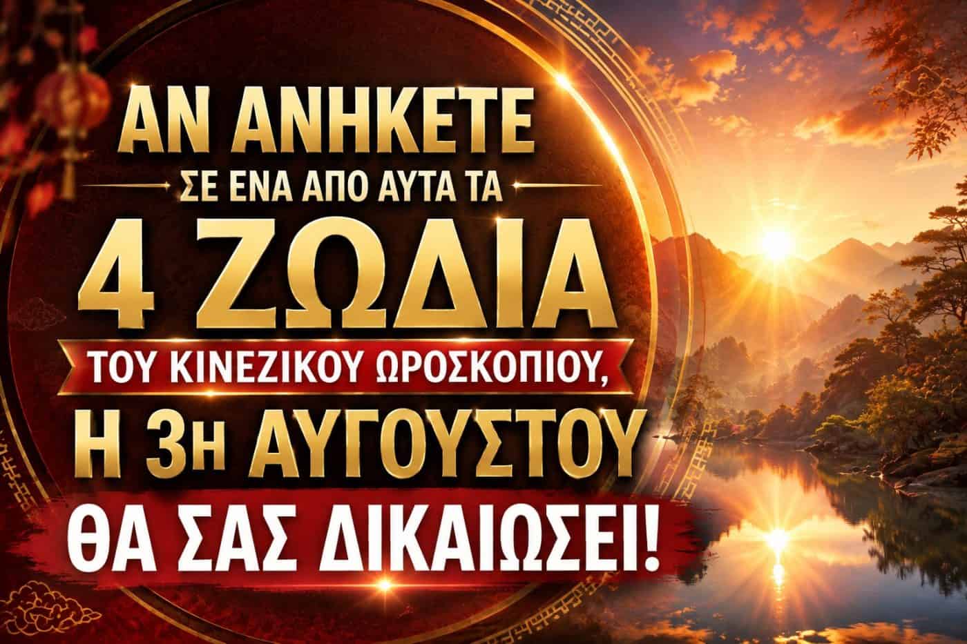 Αν ανήκετε σε ένα από αυτά τα 4 ζώδια του Κινέζικου ωροσκοπίου, η 3η Αυγούστου θα σας δικαιώσει