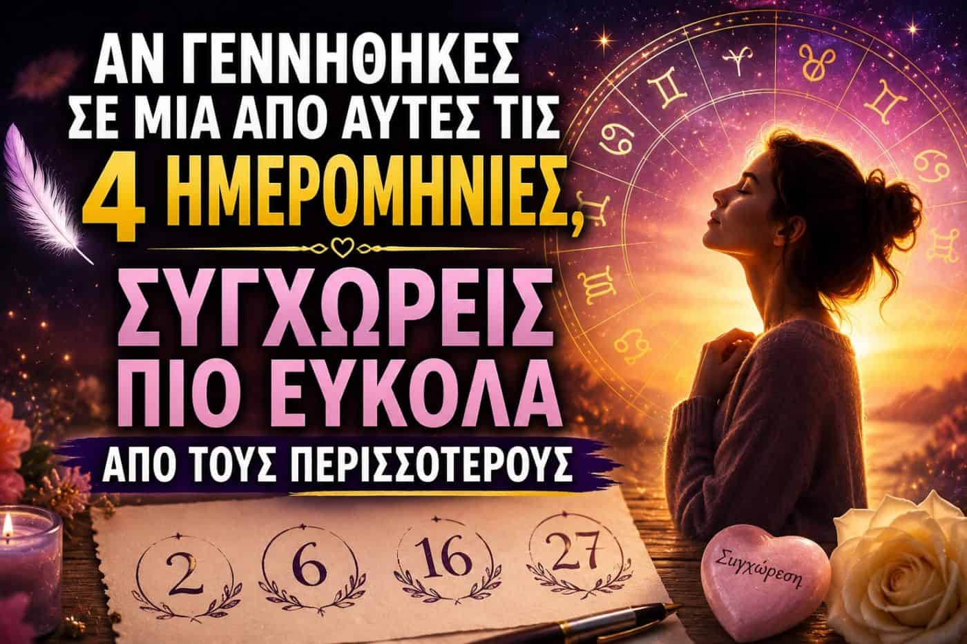 Αν γεννήθηκες σε μία από αυτές τις 4 ημερομηνίες, συγχωρείς πιο εύκολα από τους περισσότερους