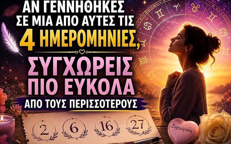 Αν γεννήθηκες σε μία από αυτές τις 4 ημερομηνίες, συγχωρείς πιο εύκολα από τους περισσότερους