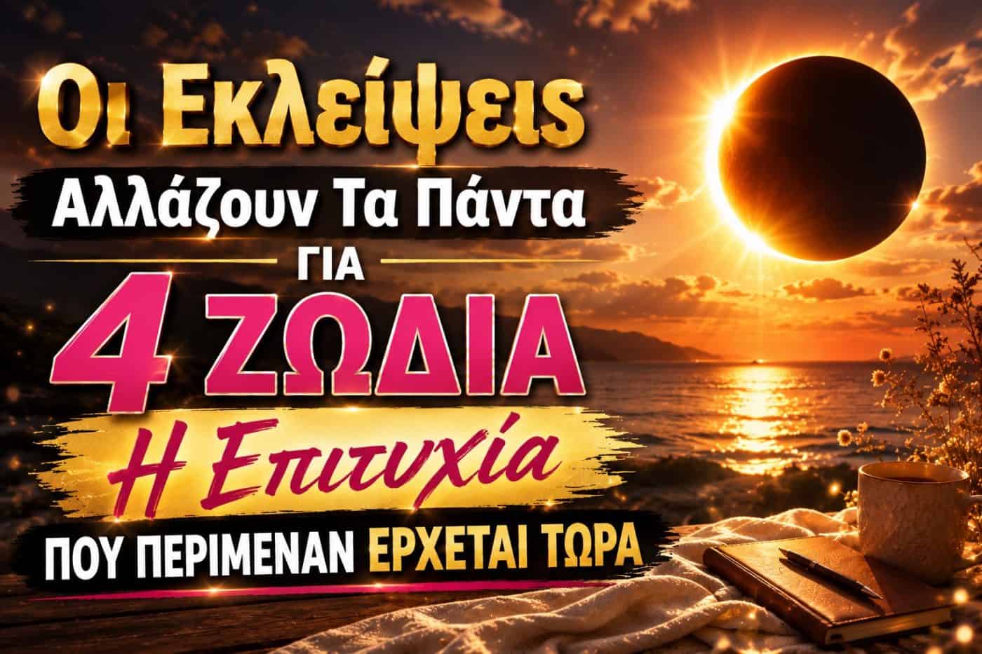 Οι εκλείψεις αλλάζουν τα πάντα για 4 ζώδια – Η επιτυχία που περίμεναν έρχεται τώρα