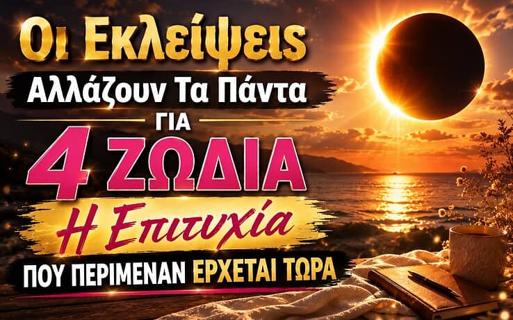 Οι εκλείψεις αλλάζουν τα πάντα για 4 ζώδια – Η επιτυχία που περίμεναν έρχεται τώρα