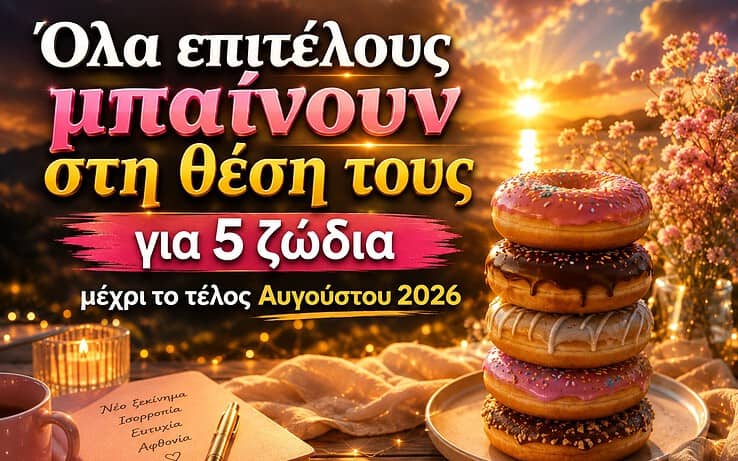 Όλα επιτέλους μπαίνουν στη θέση τους για 5 ζώδια μέχρι το τέλος Αυγούστου 2026