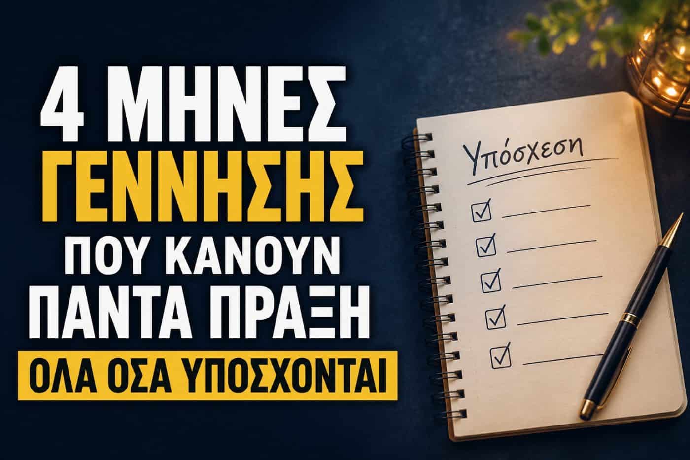 4 μήνες γέννησης που κάνουν πάντα πράξη όσα υπόσχονται