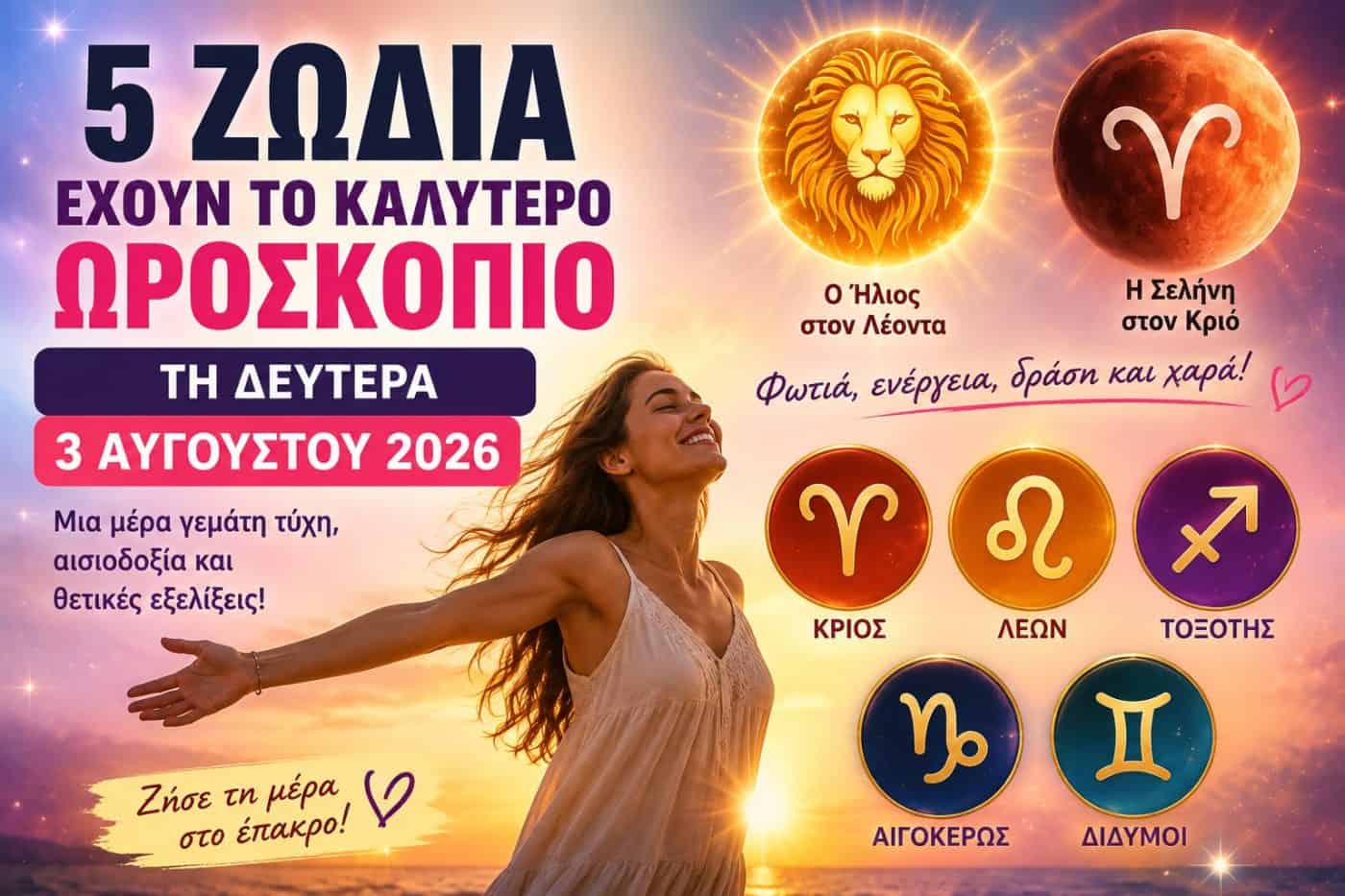 Αυτά τα 5 ζώδια έχουν τον καλύτερο αστρολογικό οιωνό σήμερα