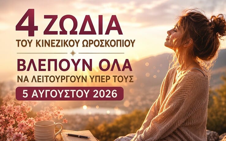 Για 4 ζώδια του κινεζικού ωροσκοπίου όλα αρχίζουν να μπαίνουν στη θέση τους την Τετάρτη 5 Αυγούστου 2026