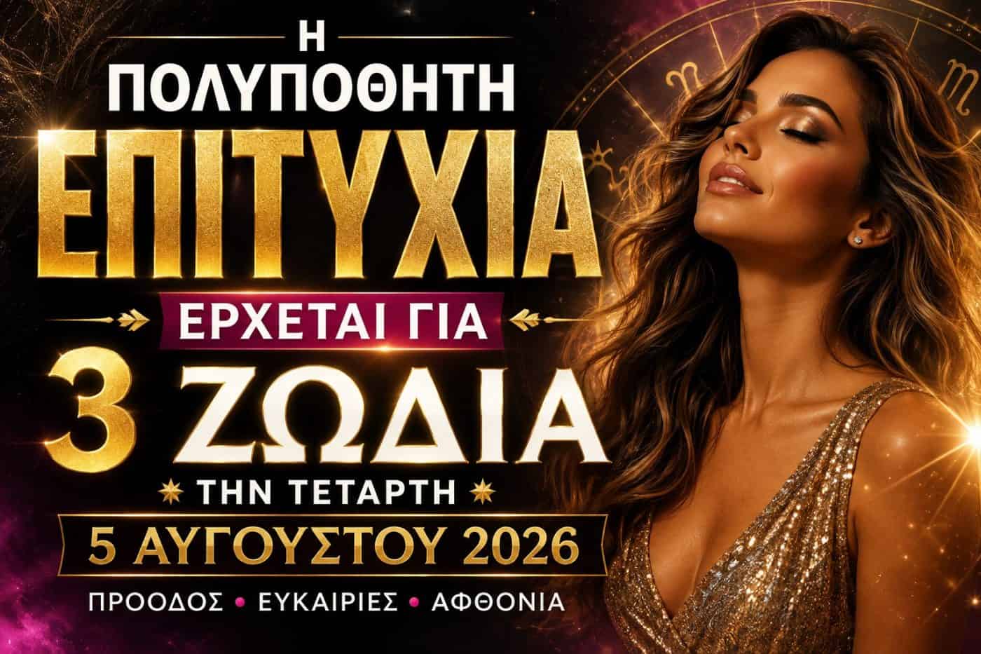 Η πολυπόθητη επιτυχία έρχεται για 3 ζώδια στις 5 Αυγούστου 2026