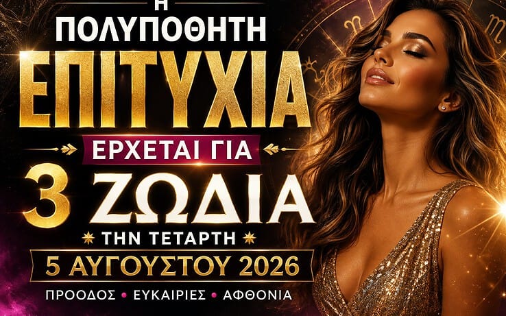 Η πολυπόθητη επιτυχία έρχεται για 3 ζώδια στις 5 Αυγούστου 2026