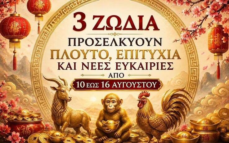 3 ζώδια προσελκύουν πλούτο, επιτυχία και νέες ευκαιρίες από 10 έως 16 Αυγούστου