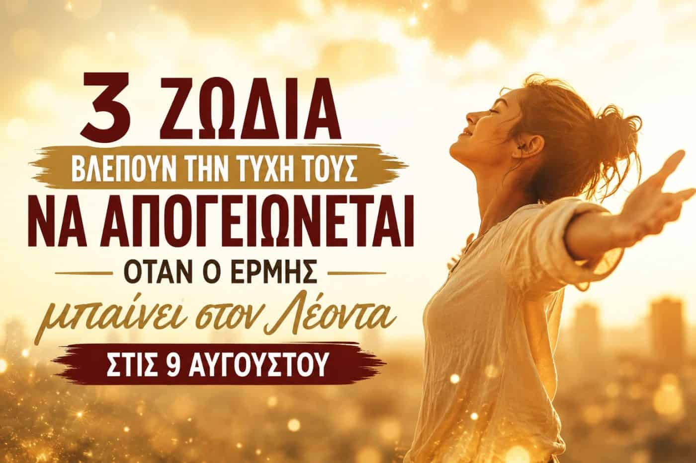 3 ζώδια βλέπουν την τύχη τους να απογειώνεται όταν ο Ερμής μπαίνει στον Λέοντα