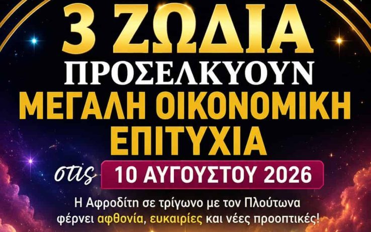 3 ζώδια προσελκύουν μεγάλη οικονομική επιτυχία στις 10 Αυγούστου 2026