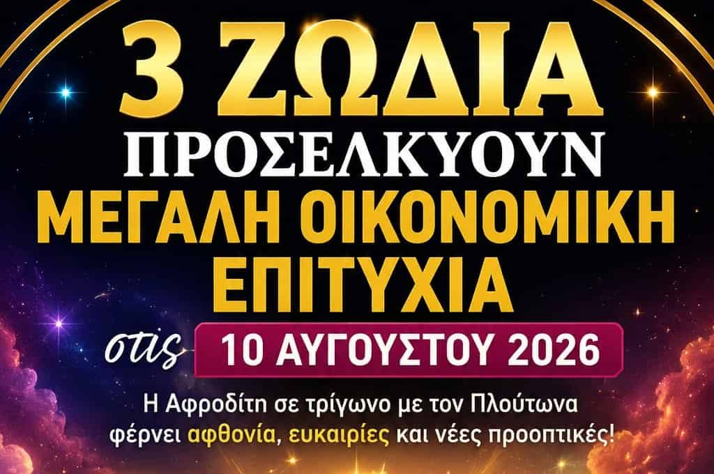 3 ζώδια προσελκύουν μεγάλη οικονομική επιτυχία στις 10 Αυγούστου 2026