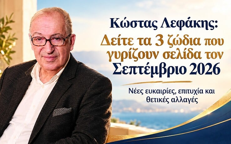 Κώστας Λεφάκης: Τα 3 ζώδια που μπαίνουν σε νέα εποχή – Τι αλλάζει μέχρι το τέλος του μήνα